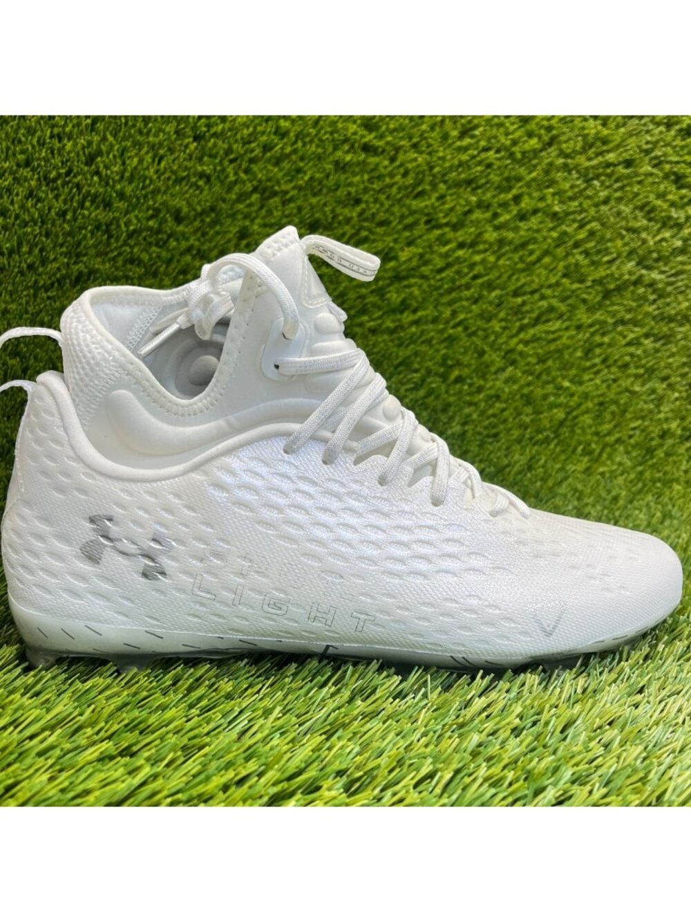 Under Armour Spotlight Lux MC 2.0‎ Mens Size 10 White Running Football Cleats